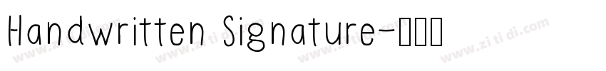 Handwritten Signature字体转换